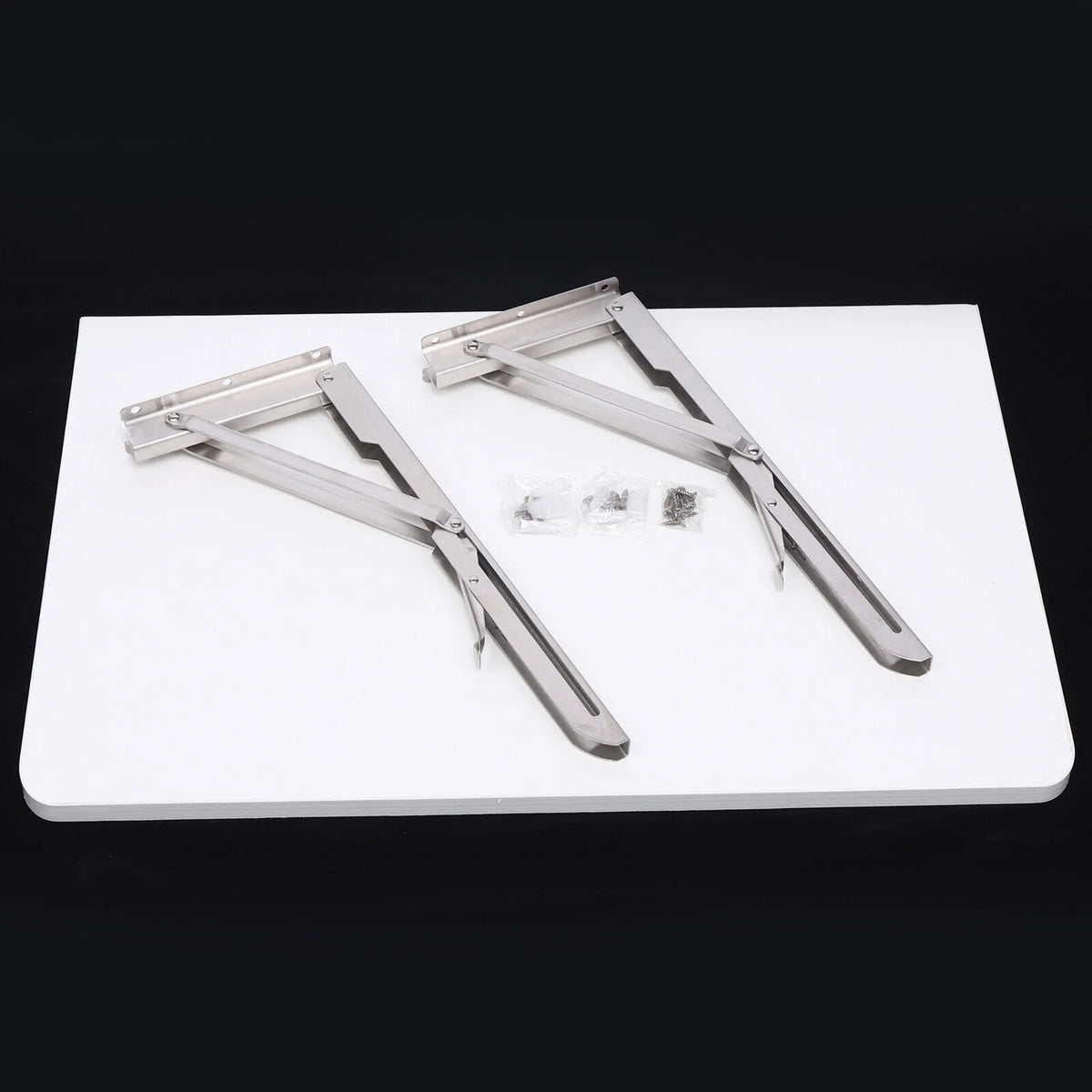 23.6"x15.7" White Wall Mount Folding Table Y61365