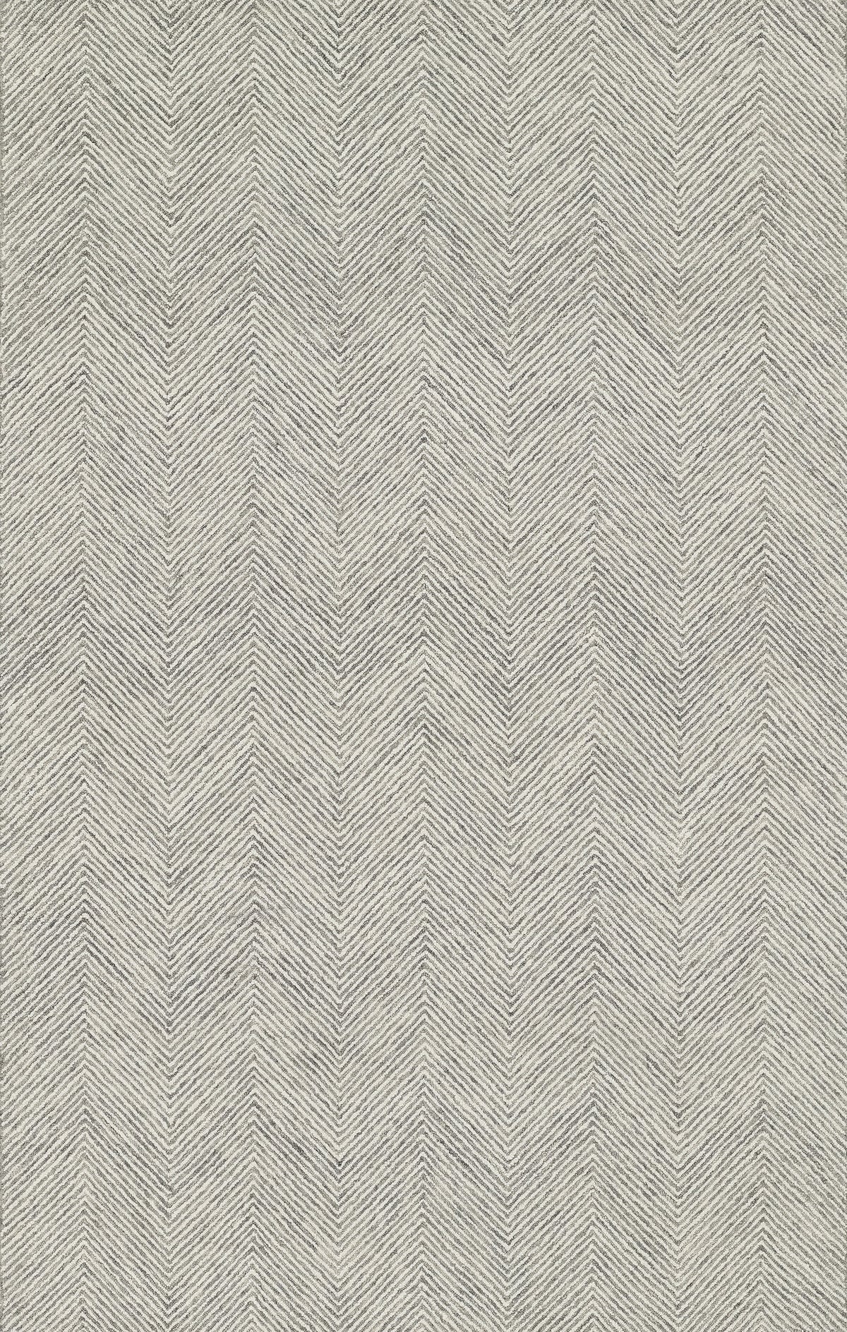 Hand Tufted Wool Zig Zag Grey Area Rug 3'6" X 5'6" H93949