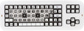 Italian Contrast Keyboard with Uppercase Lettering E35441