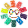 Bracelet Making Kit with 1000+ Elastic Cloth Rubber Bands V192486