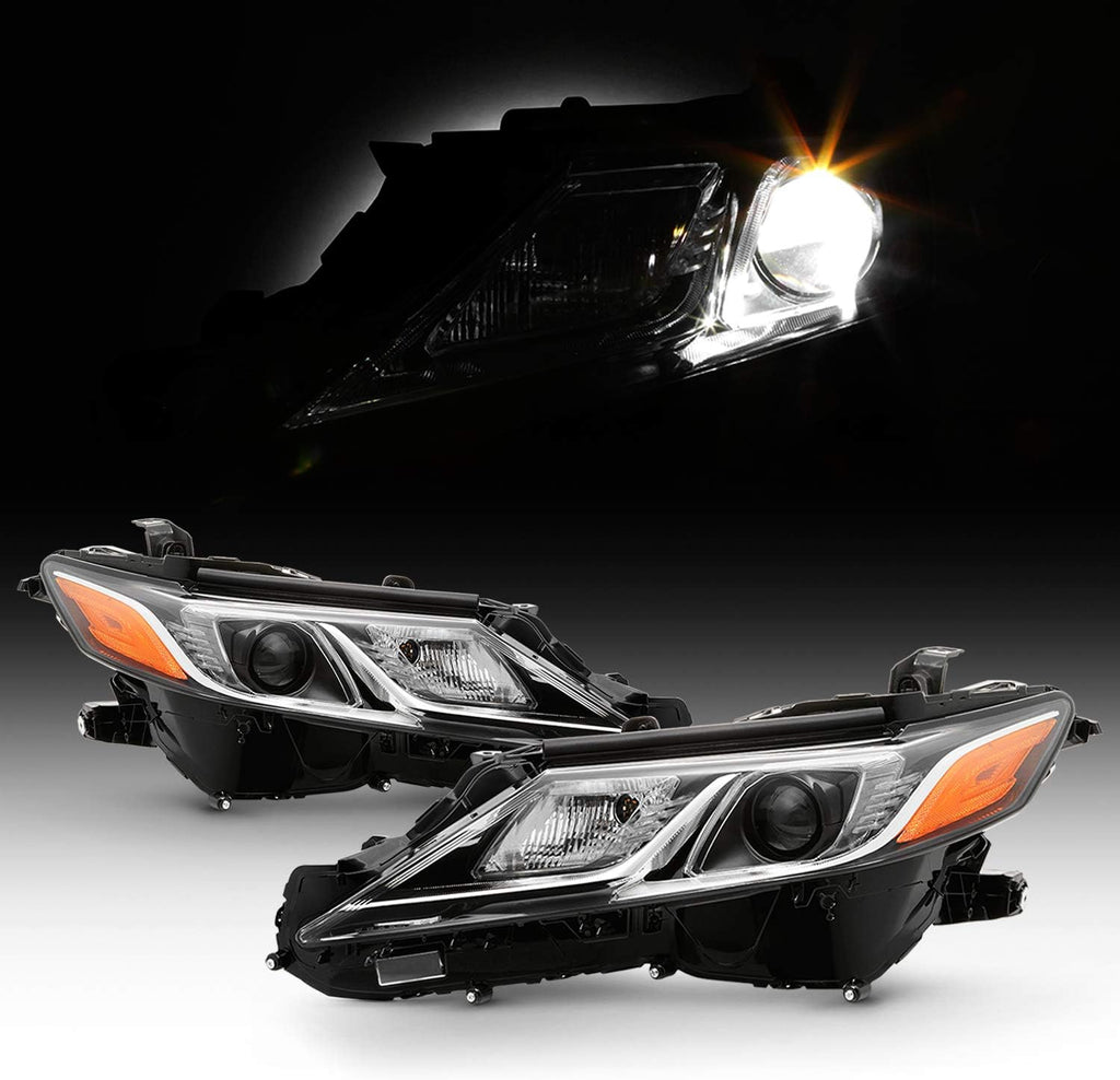 Black Headlights Headlamp Left Driver Side C6246