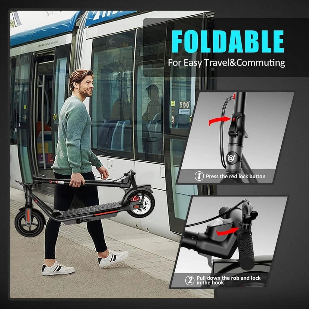 Electric Kick Scooter 300W Motor 8.5 Tires 15 Miles Range 19 Mph Folding J131