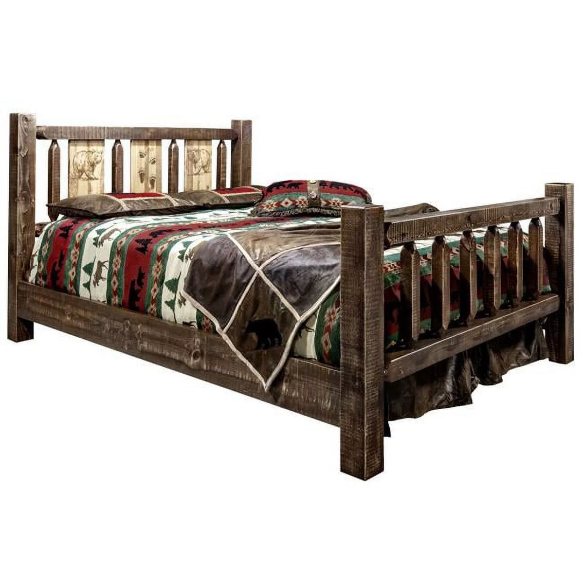 Full Size Bed with Bear Design Y5086