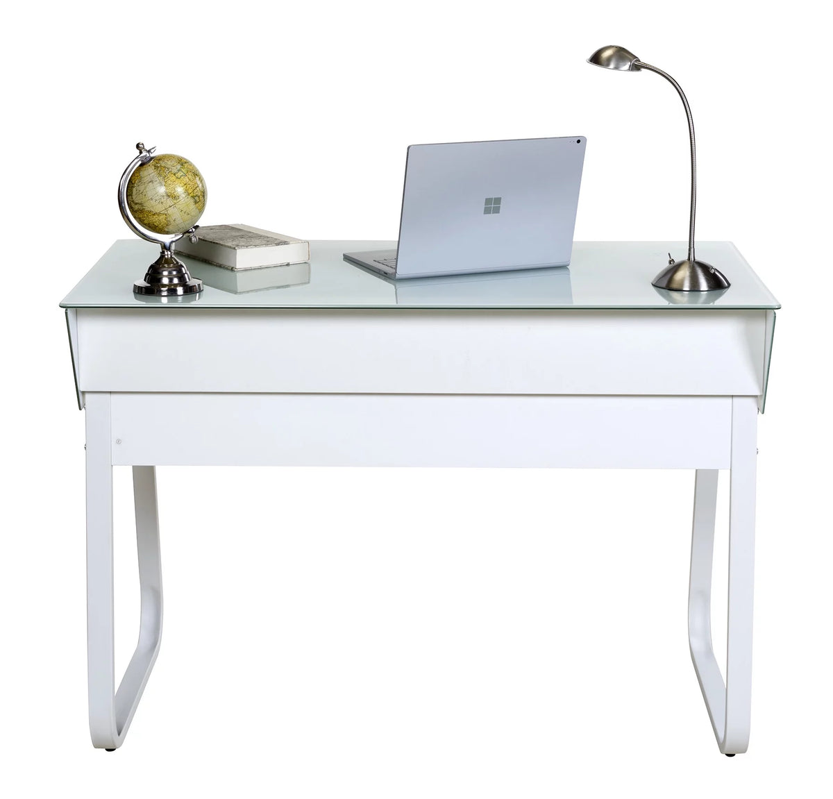 Glass Computer Desk with Drawers W406036
