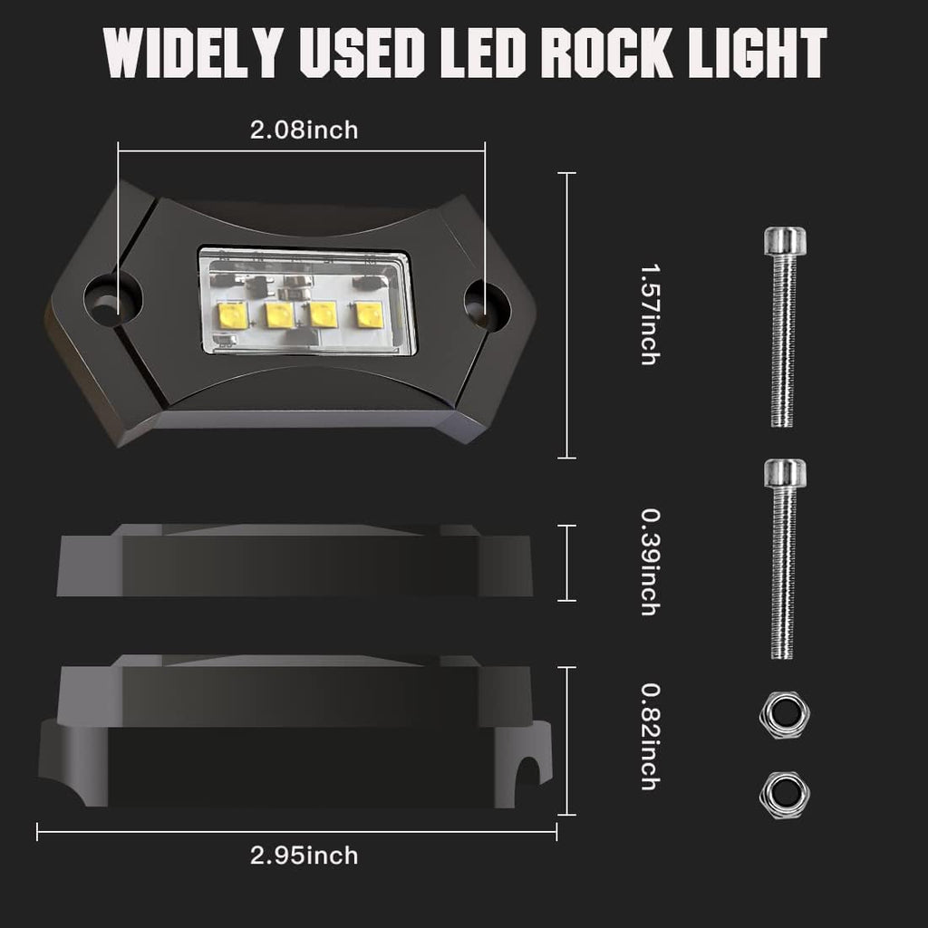 White LED Rock Lights 20PCS Waterproof X718974