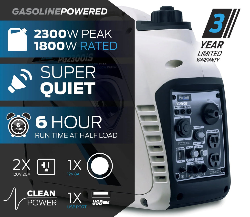 2300-Watt Super Quiet Gas Powered Inverter Generator N73669