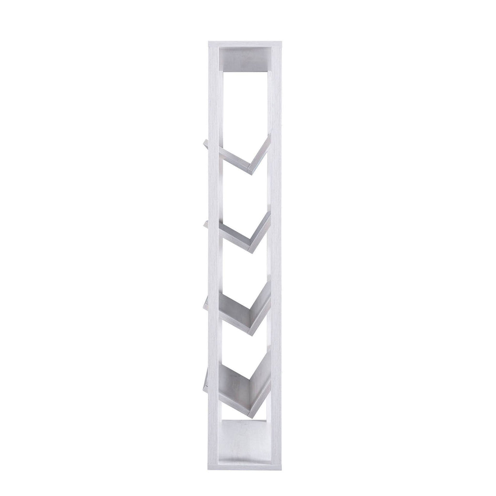 White 6 Shelf Bookshelf V3446