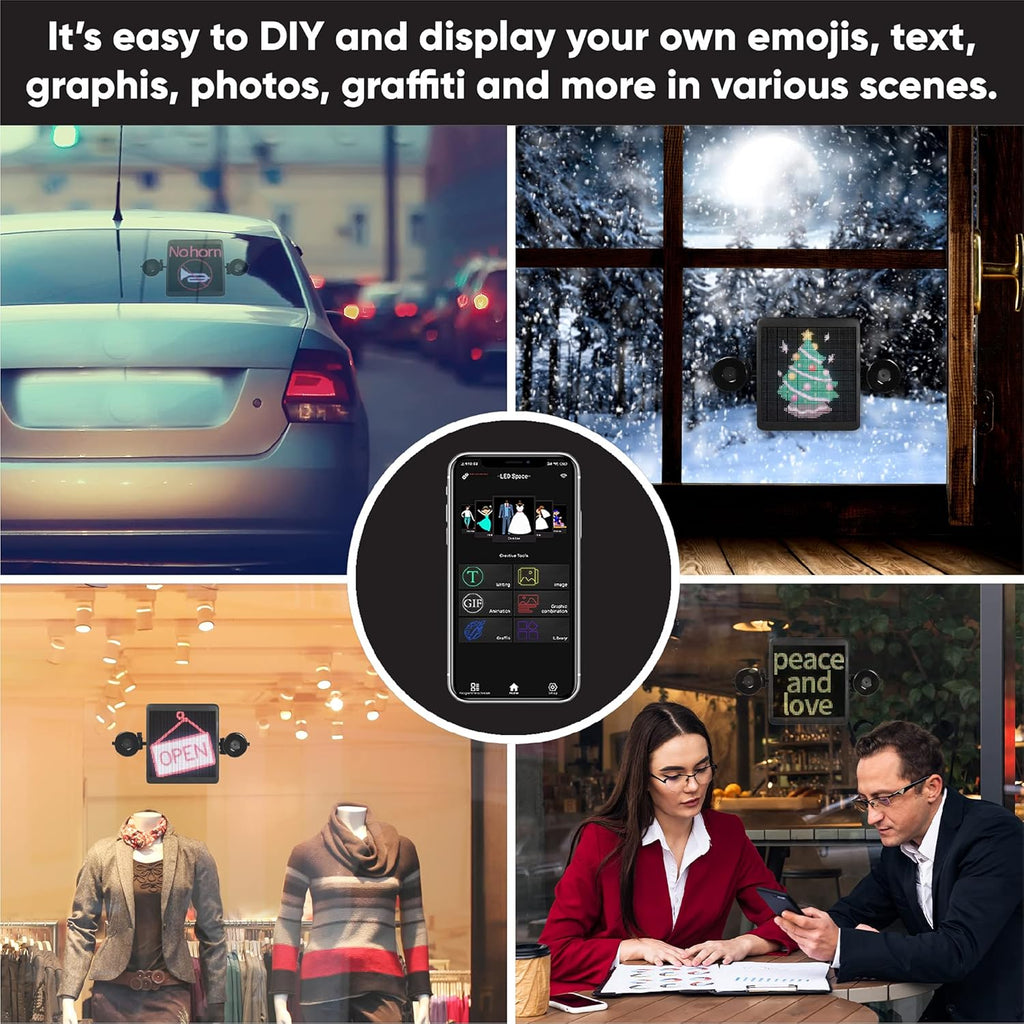 Smart LED Display 64X64 pix with Voice and Mobile App Remote Control Q5395