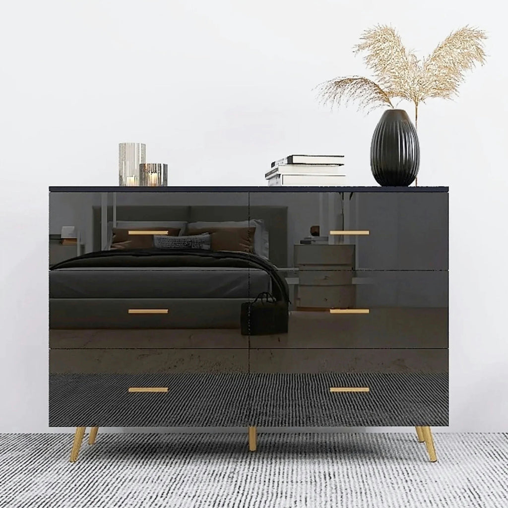 White 6 Drawer Dresser B211