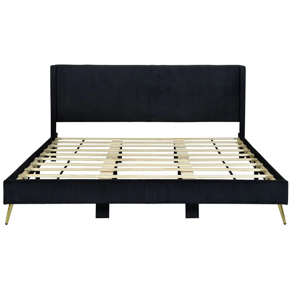 Solid Wood Velvet King Size Bed B27945