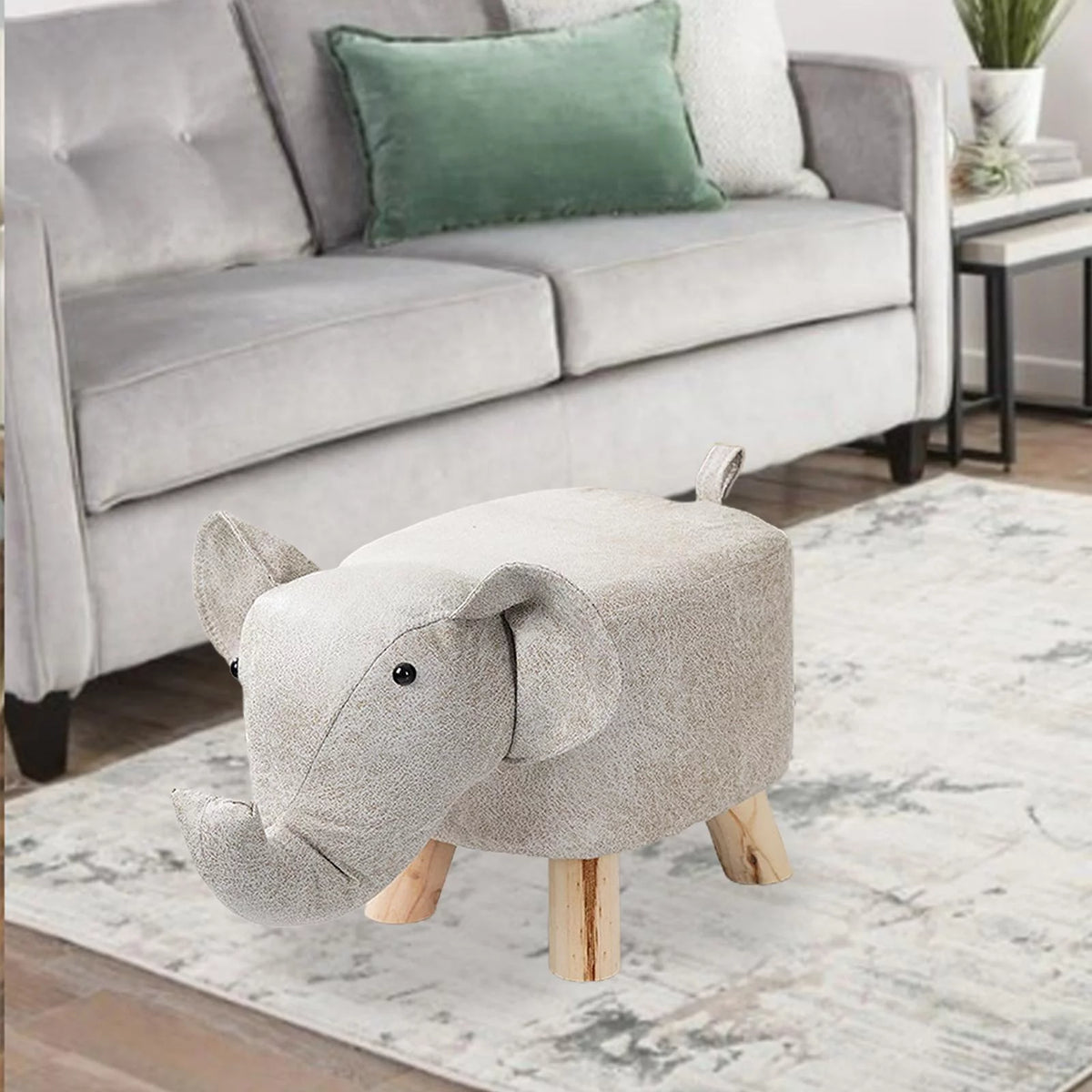 Kids Stool Sofa with Wooden Legs W290849
