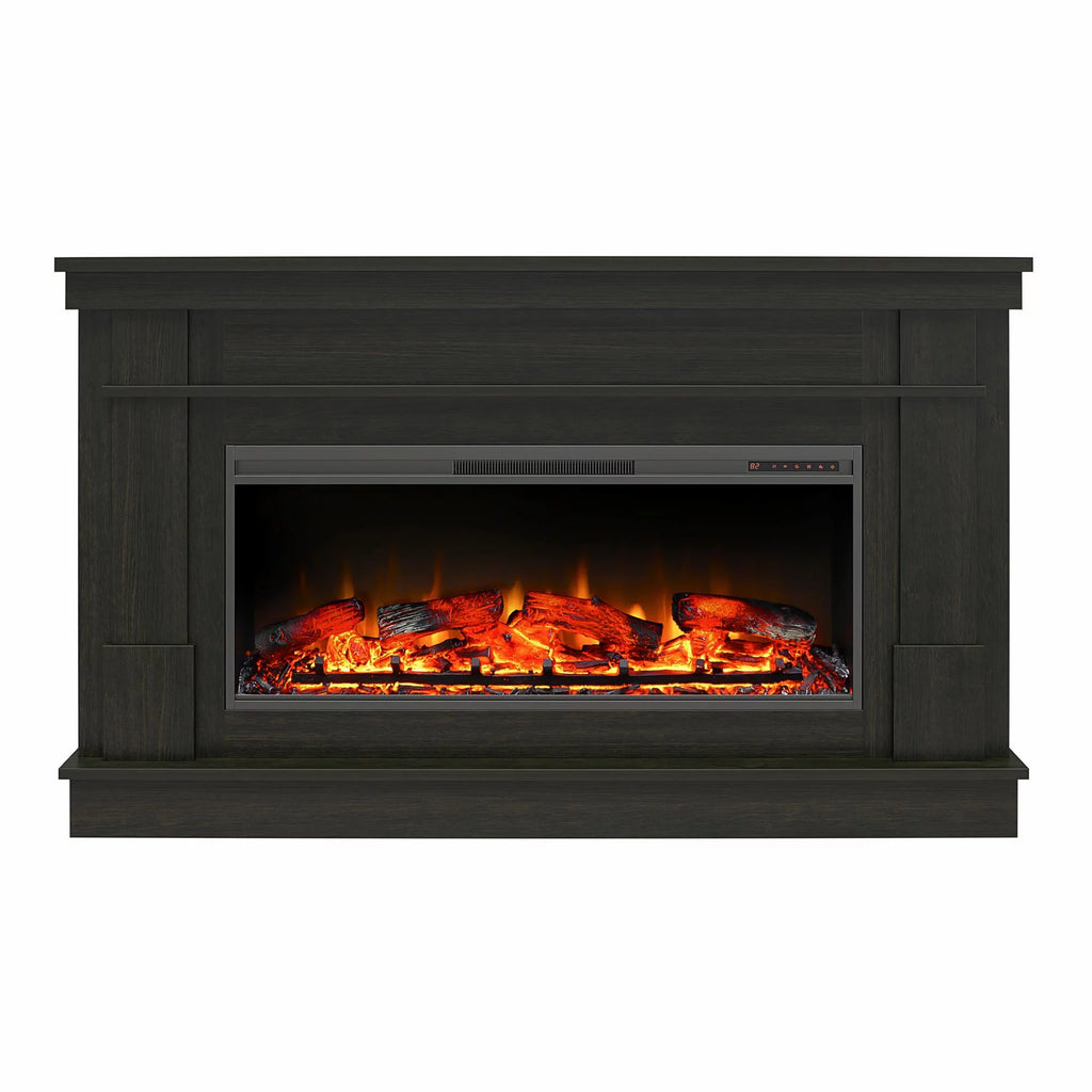 Wide Mantel with Linear Electric Fireplace H9477