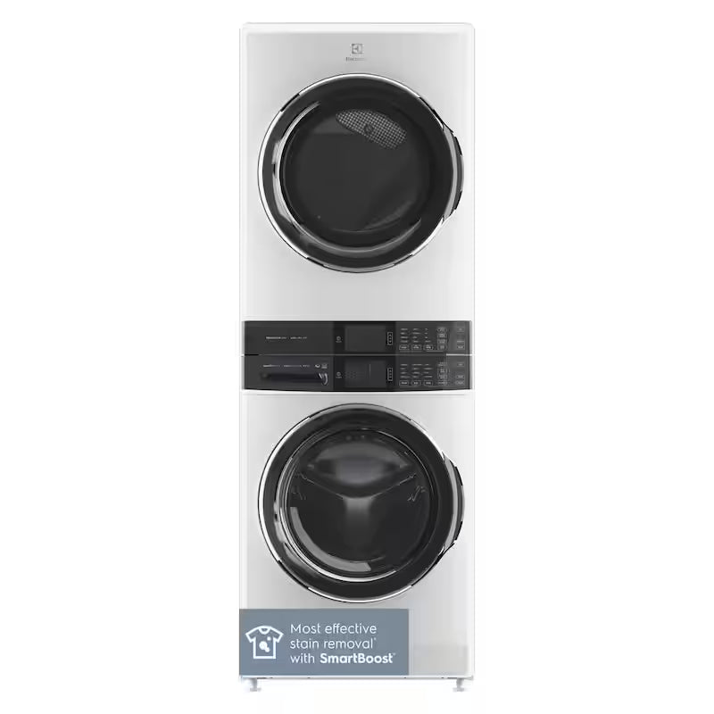 4.5 cu. ft. Washer and 8.0 cu. ft. Electric Dryer Laundry Tower in White L237