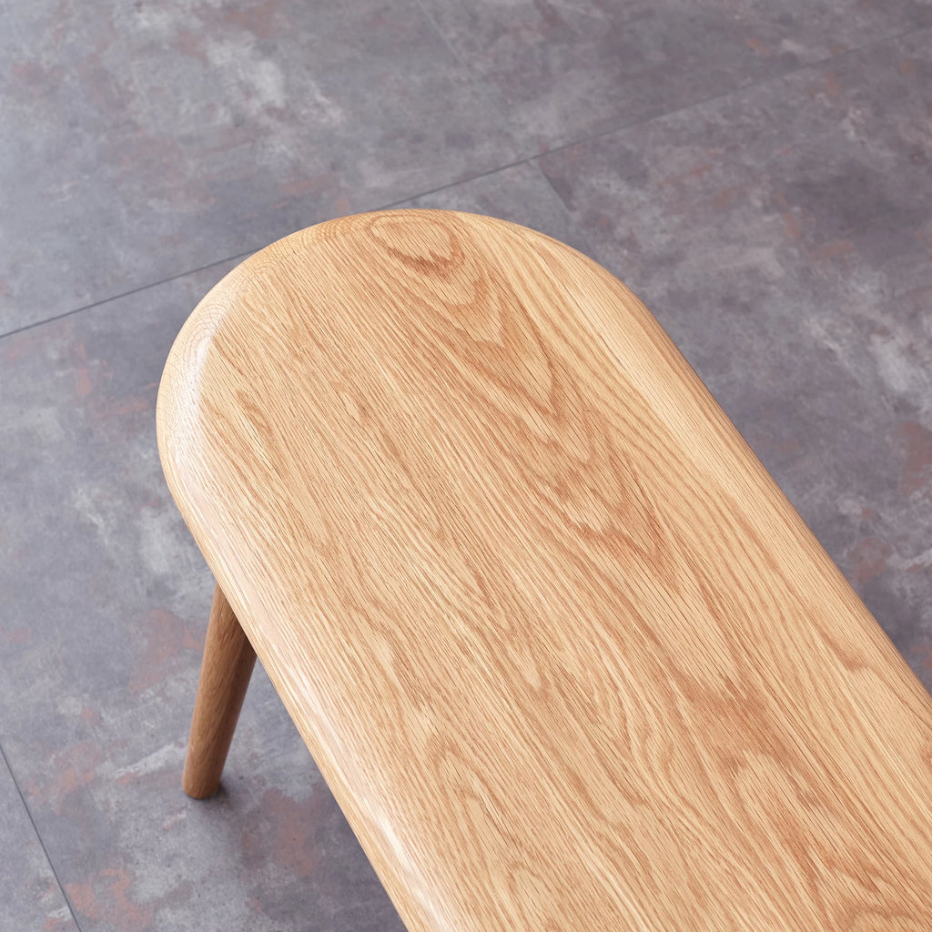 Curved Oak Dining Bench X98500