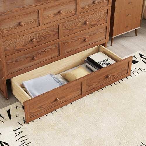 Full Size Walnut Murphy Bed with Charging Station and Drawers Q2726