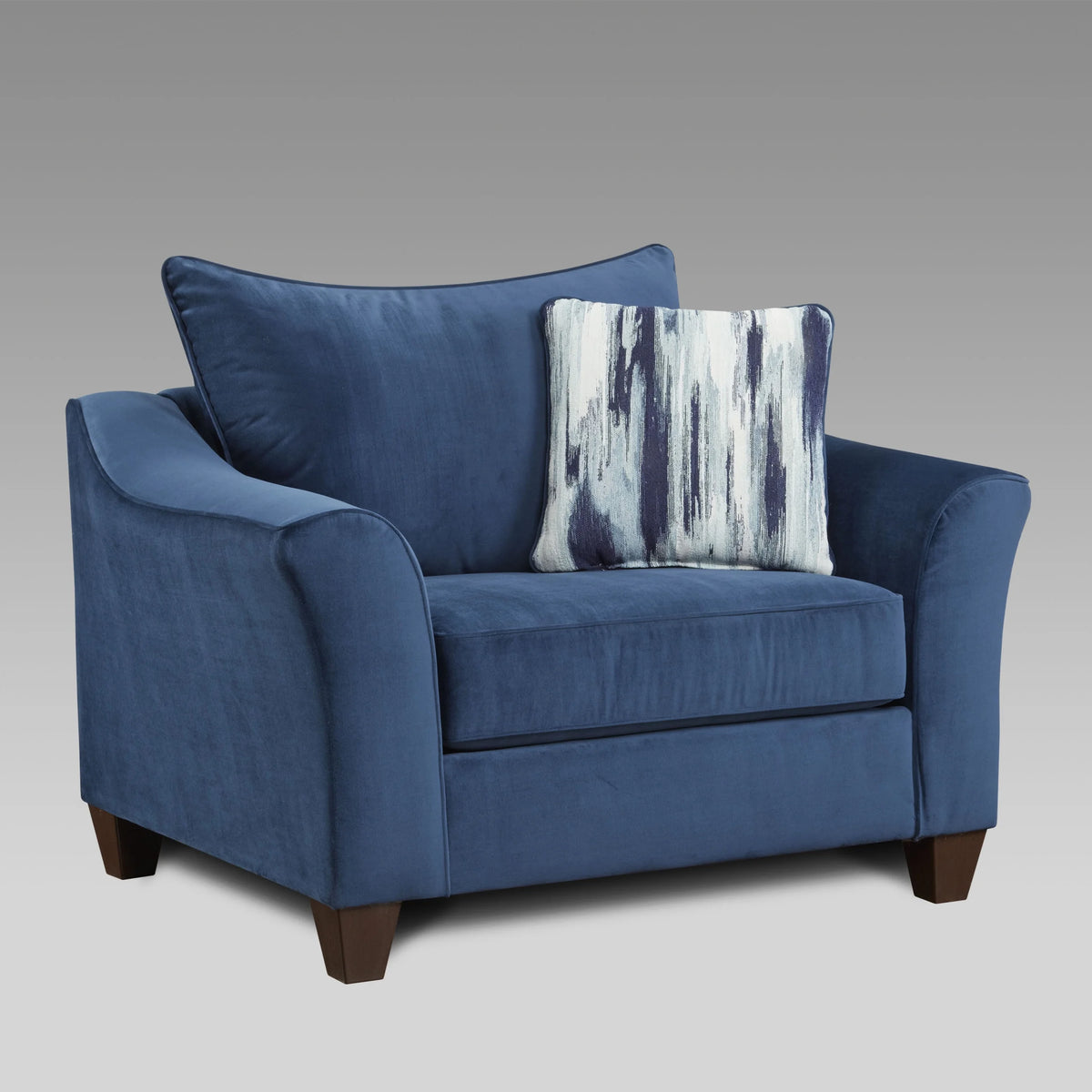 Navy Blue Fabric Armchair S478809