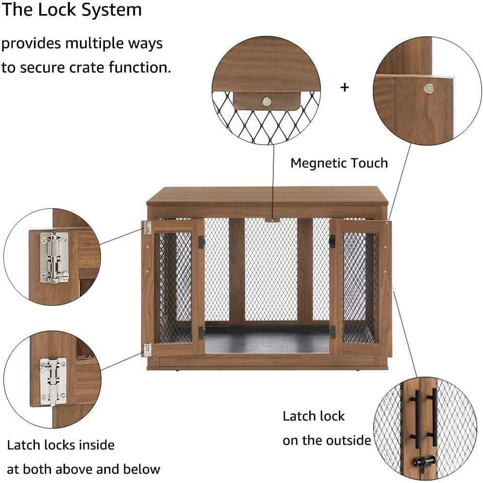 Furniture Style Dog Crate with Tray Q40279