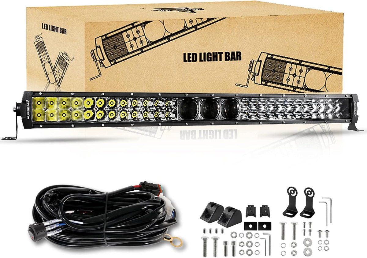 32 Inch LED Bar Light Flood Spot Combo Waterproof W999