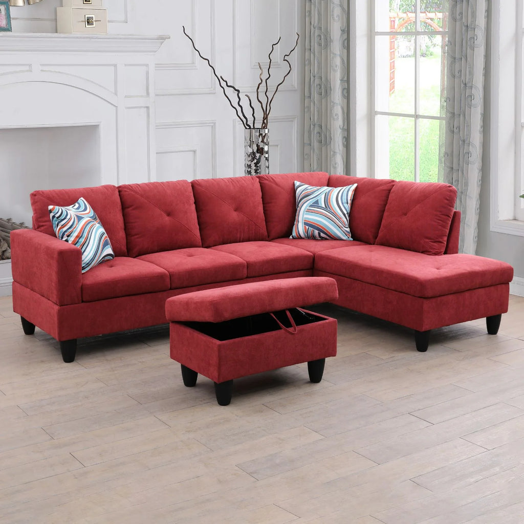 Linen L-Shape Sectional Sofa C815