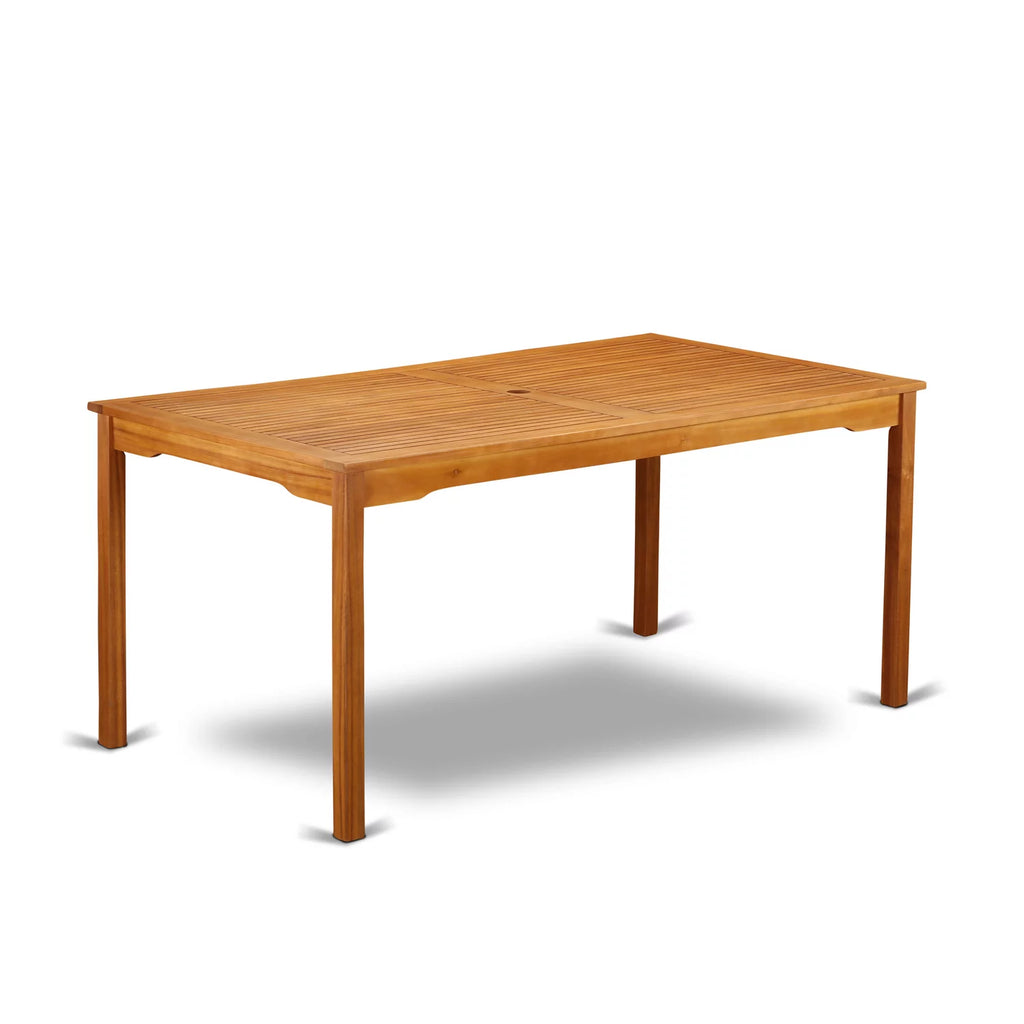 Rectangular Wood Patio Dining Table Y1659