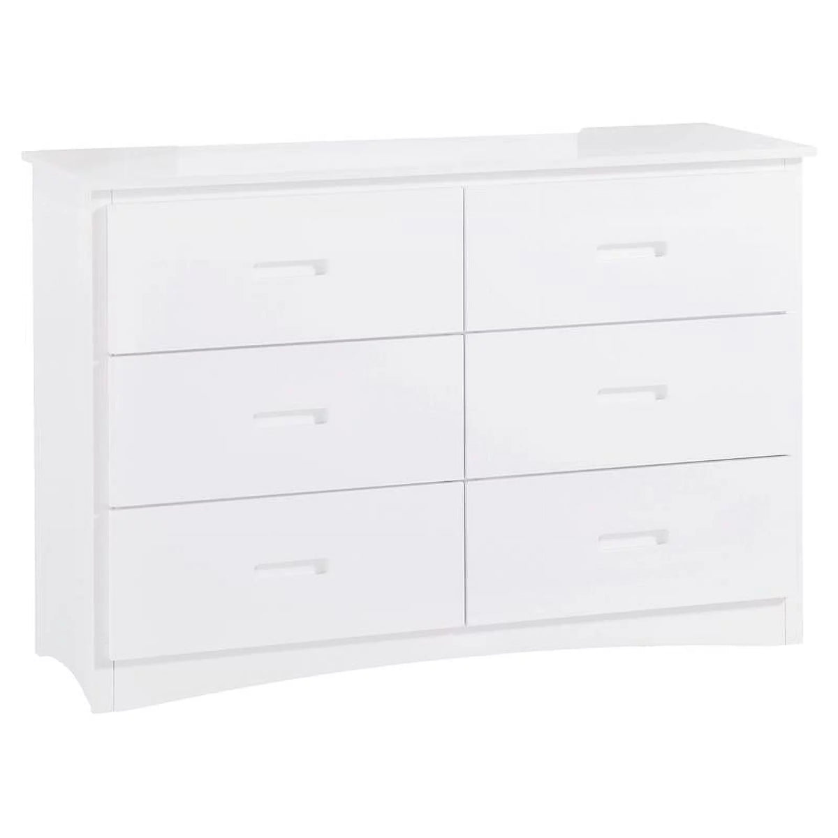 White 6 Drawer Transitional Wood Dresser O897