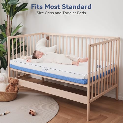 5” Dual-Sided Gel Memory Foam Crib Mattress E273919