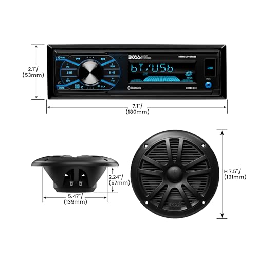 Bluetooth Car Stereo Receiver with USB Port and Detachable Front Panel K624748