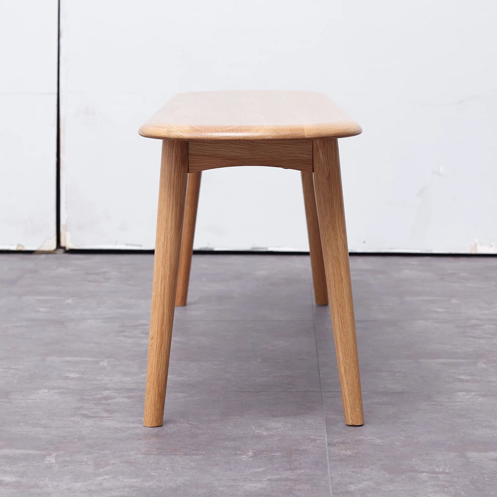 Curved Oak Dining Bench X98500