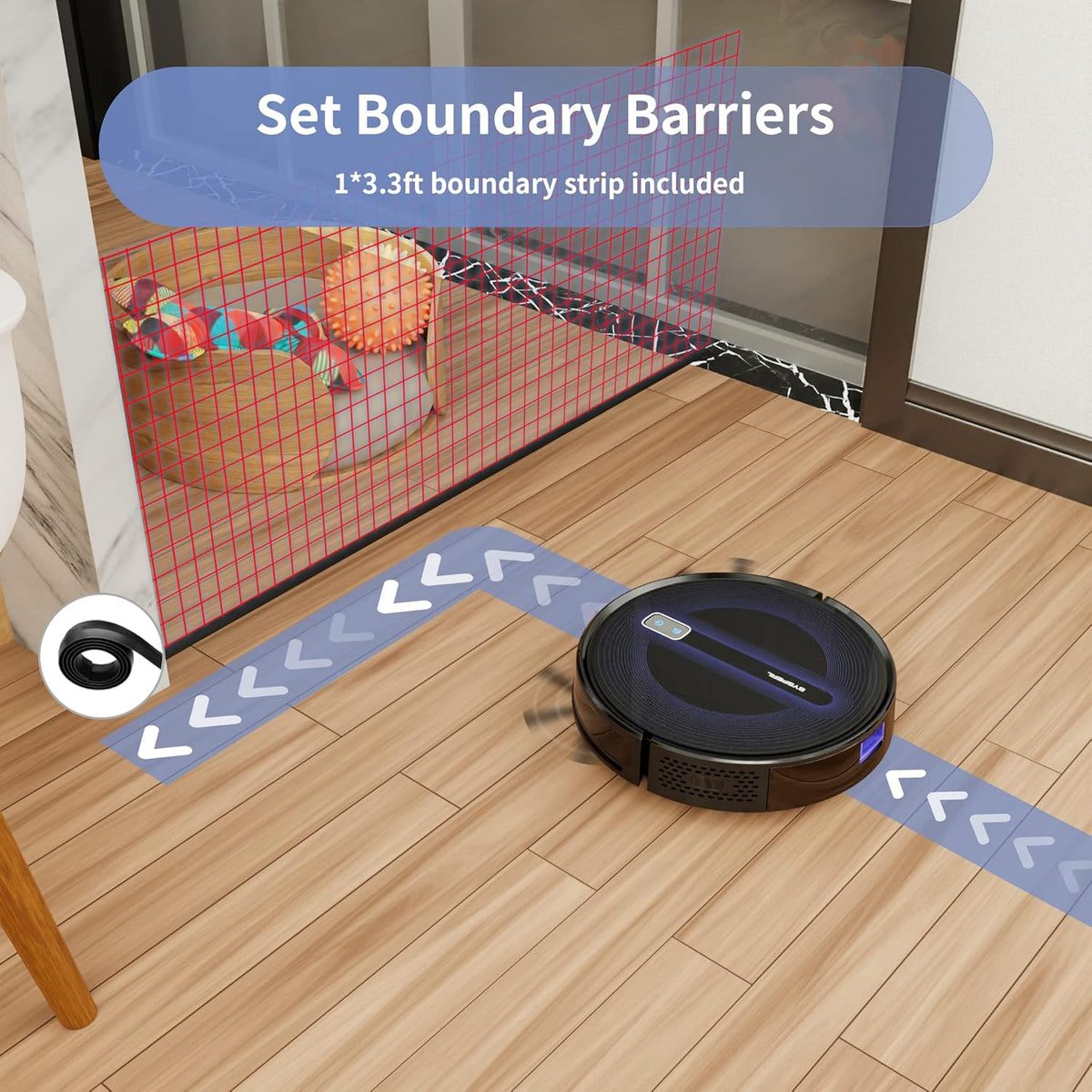 2600Pa Wi-Fi Robot Vacuum Cleaner with Carpet Detection O99061