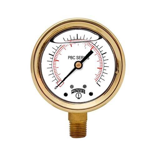 4x22 Brass Case Pressure Gauges L65571