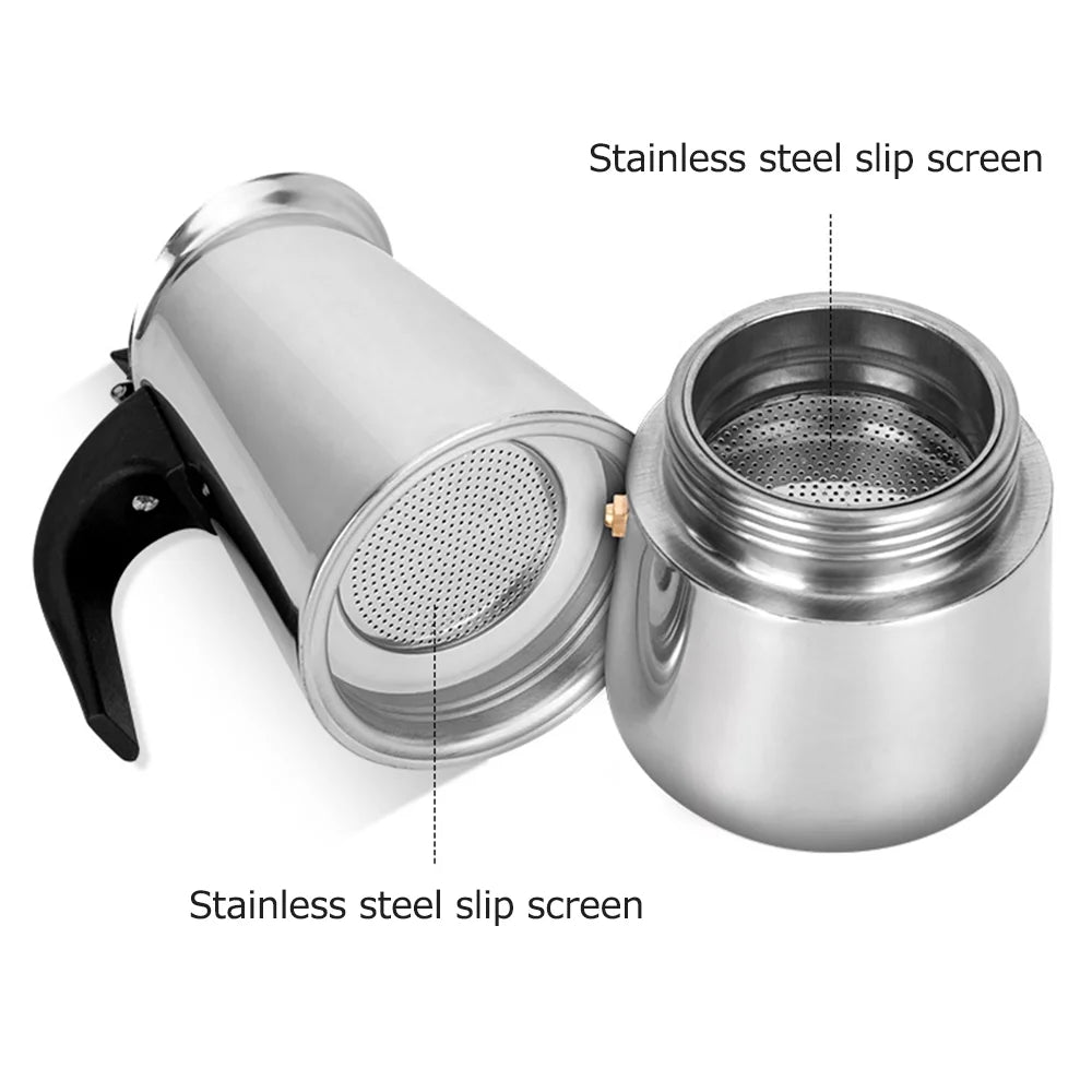 Stainless Steel Portable Espresso Coffee Maker Q40284