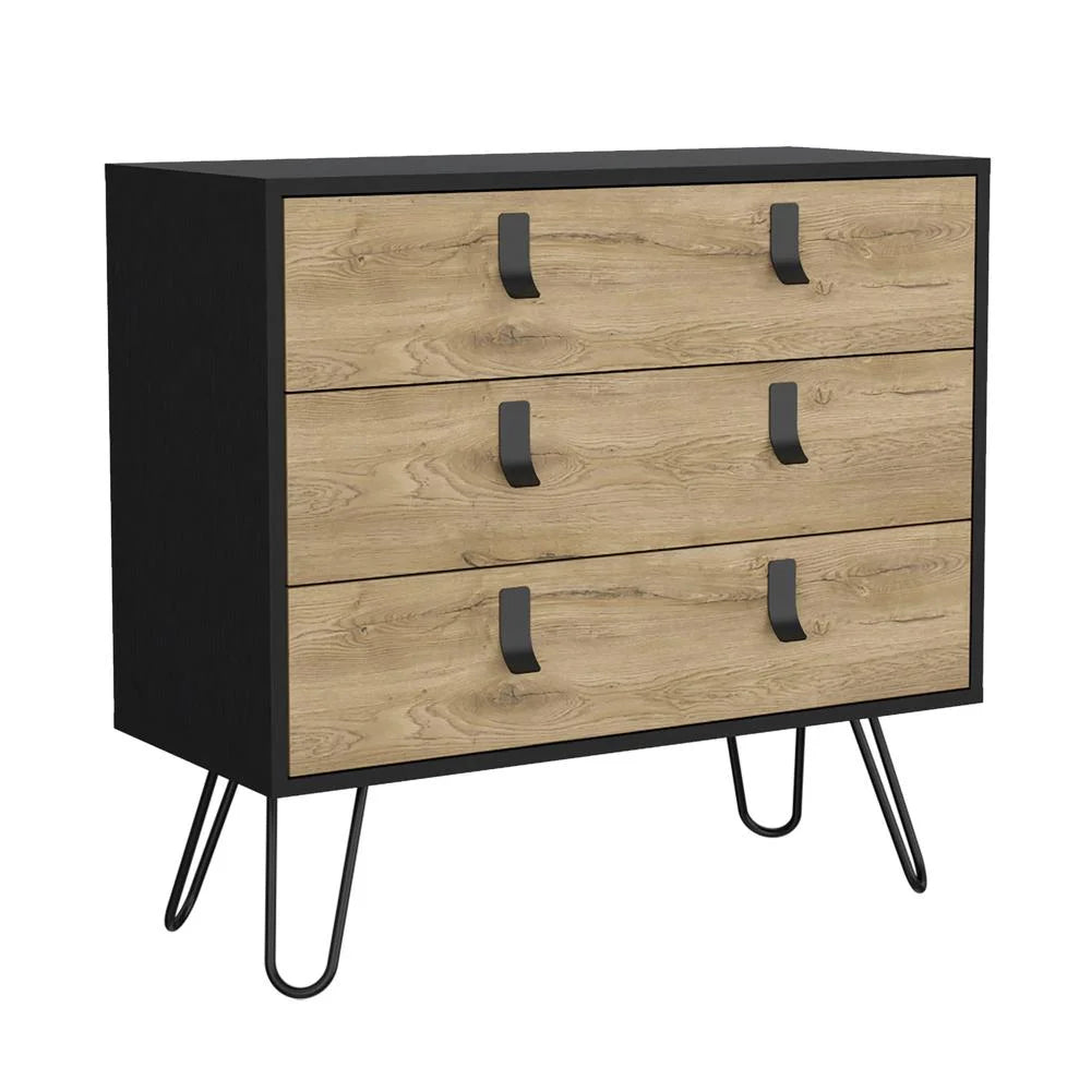 3 Drawer Dresser with Hairpin Legs C978