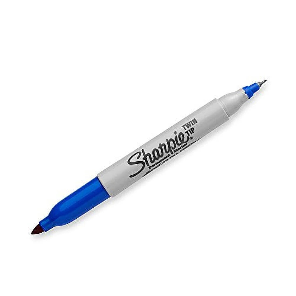 Blue Fine and Ultra Fine Permanent Markers 12 Count W29306