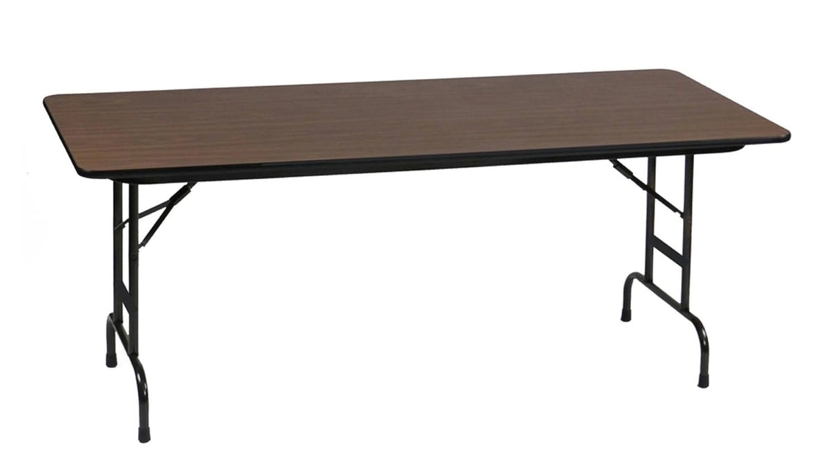 Adjustable Height Folding Table, Walnut Q6967