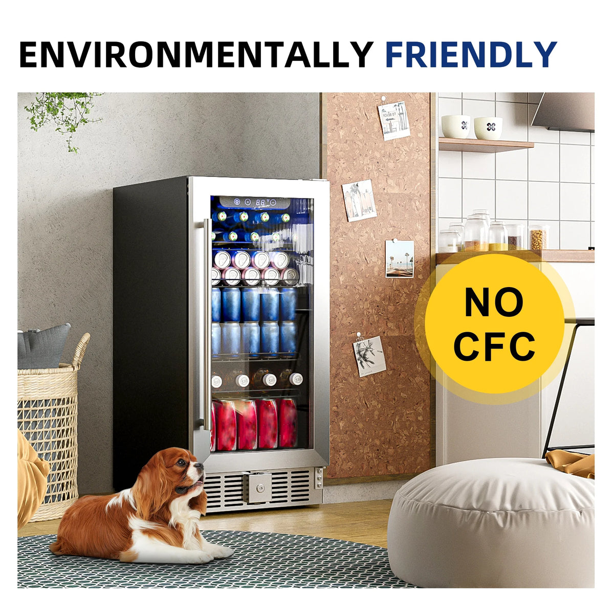 15" 32 Bottle Beverage Cooler with Glass Door Q1706