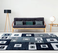 Navy Modern Geometric Accent Rug Y405852