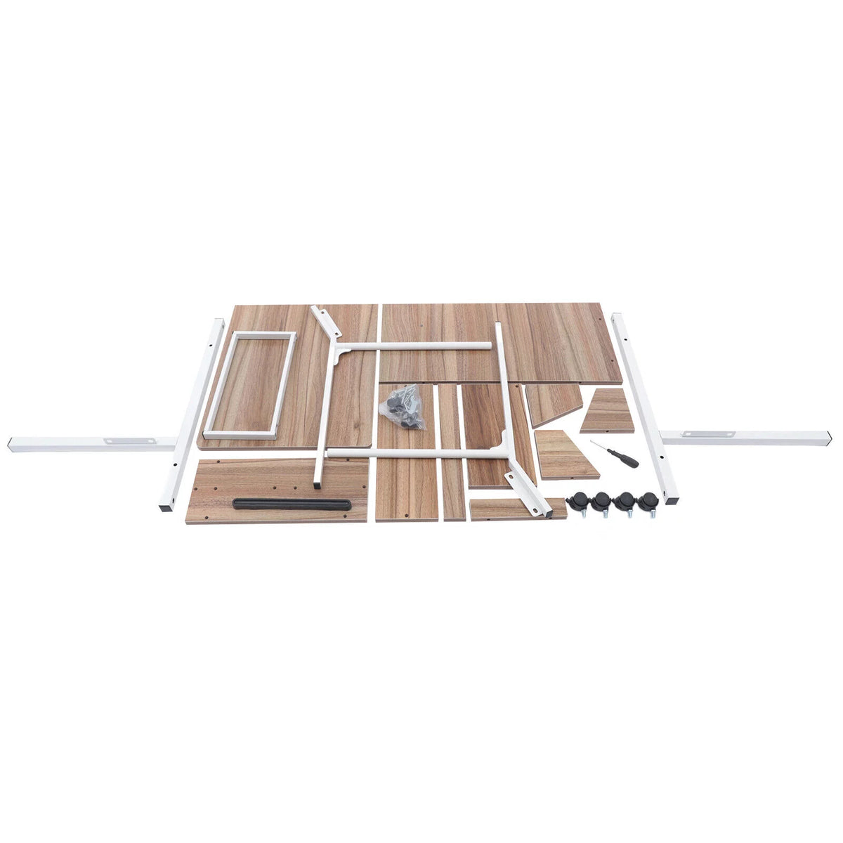 C Shaped End Table with Wheels G651339