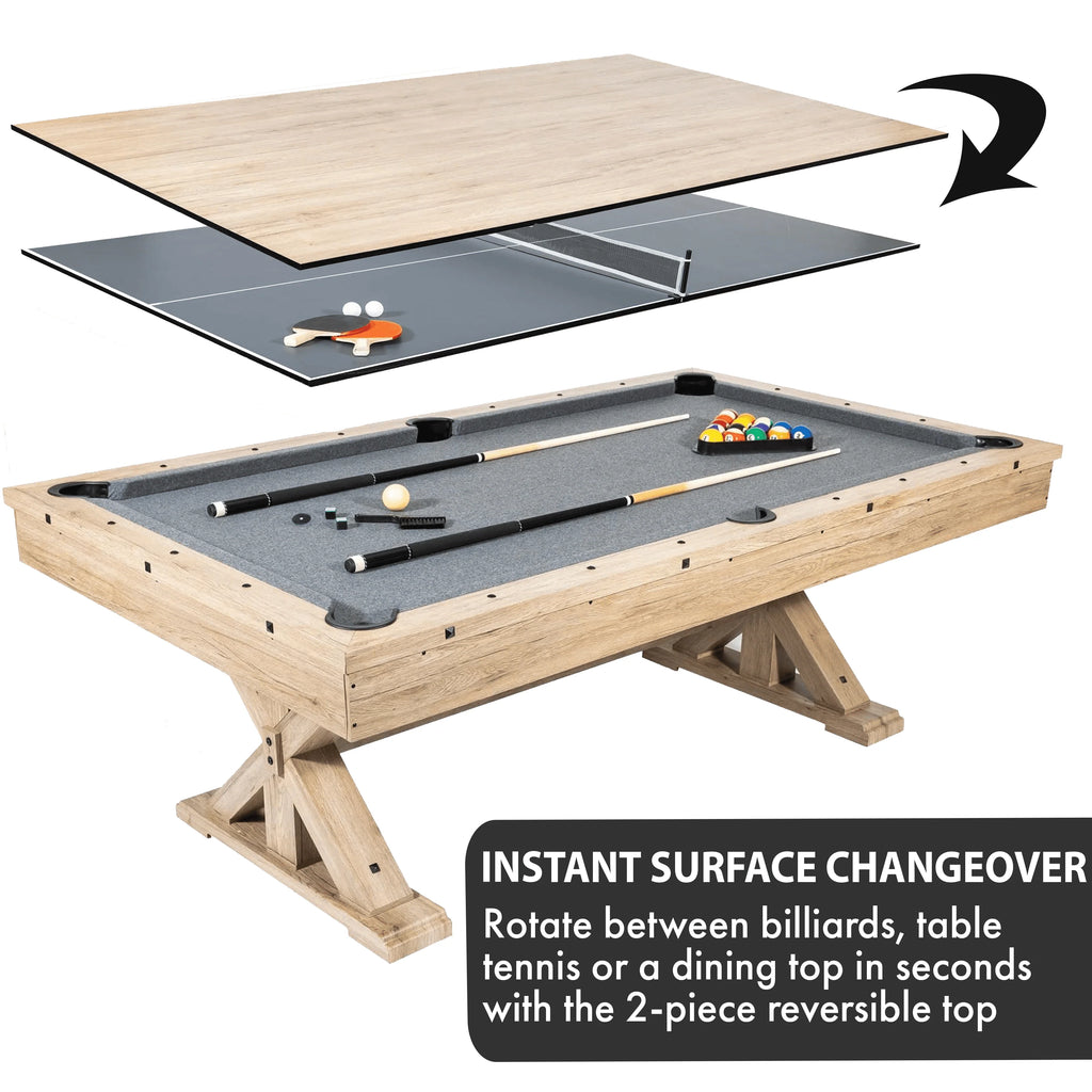 3 in 1 Multi Game Pool Table with Dining and Table Tennis Tables F443