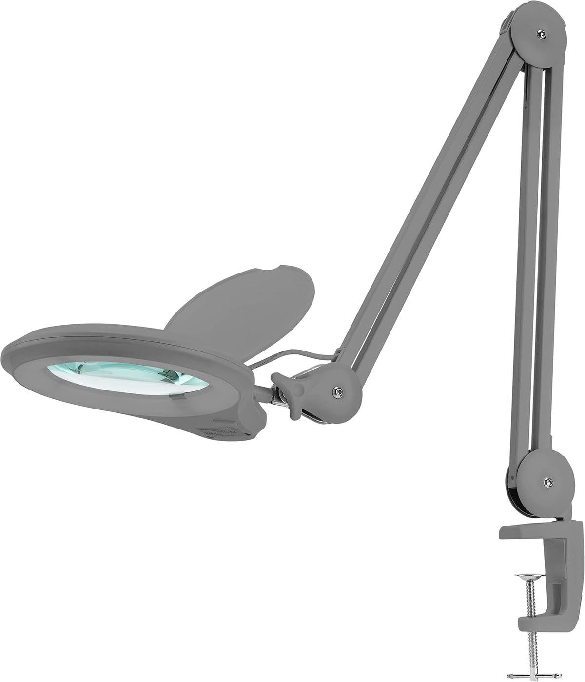 1,200 Lumens Super LED Magnifying Lamp with Clamp, 5 Diopter, Dimmable, 5 Inches Lens, White C798