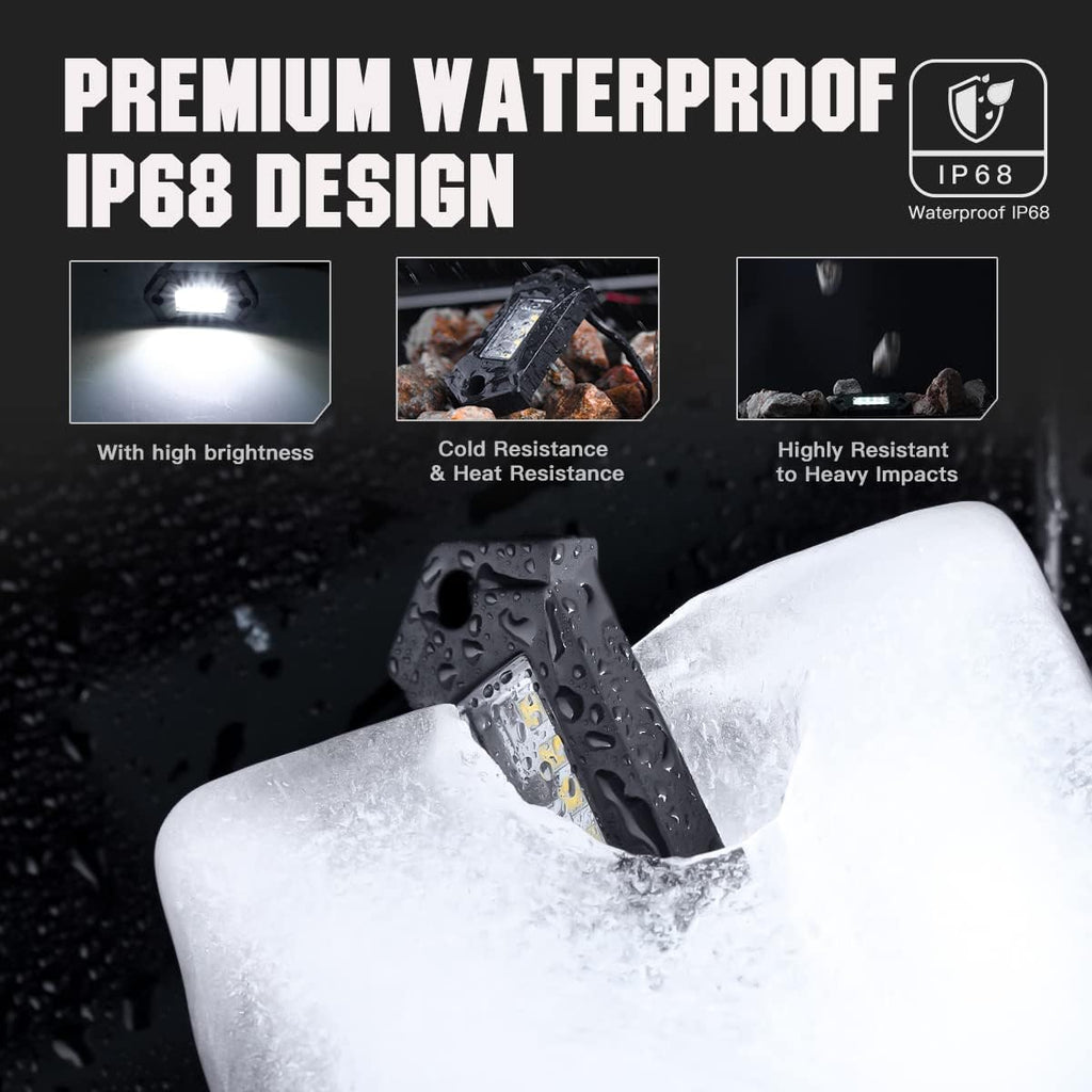 White LED Rock Lights 20PCS Waterproof X718974