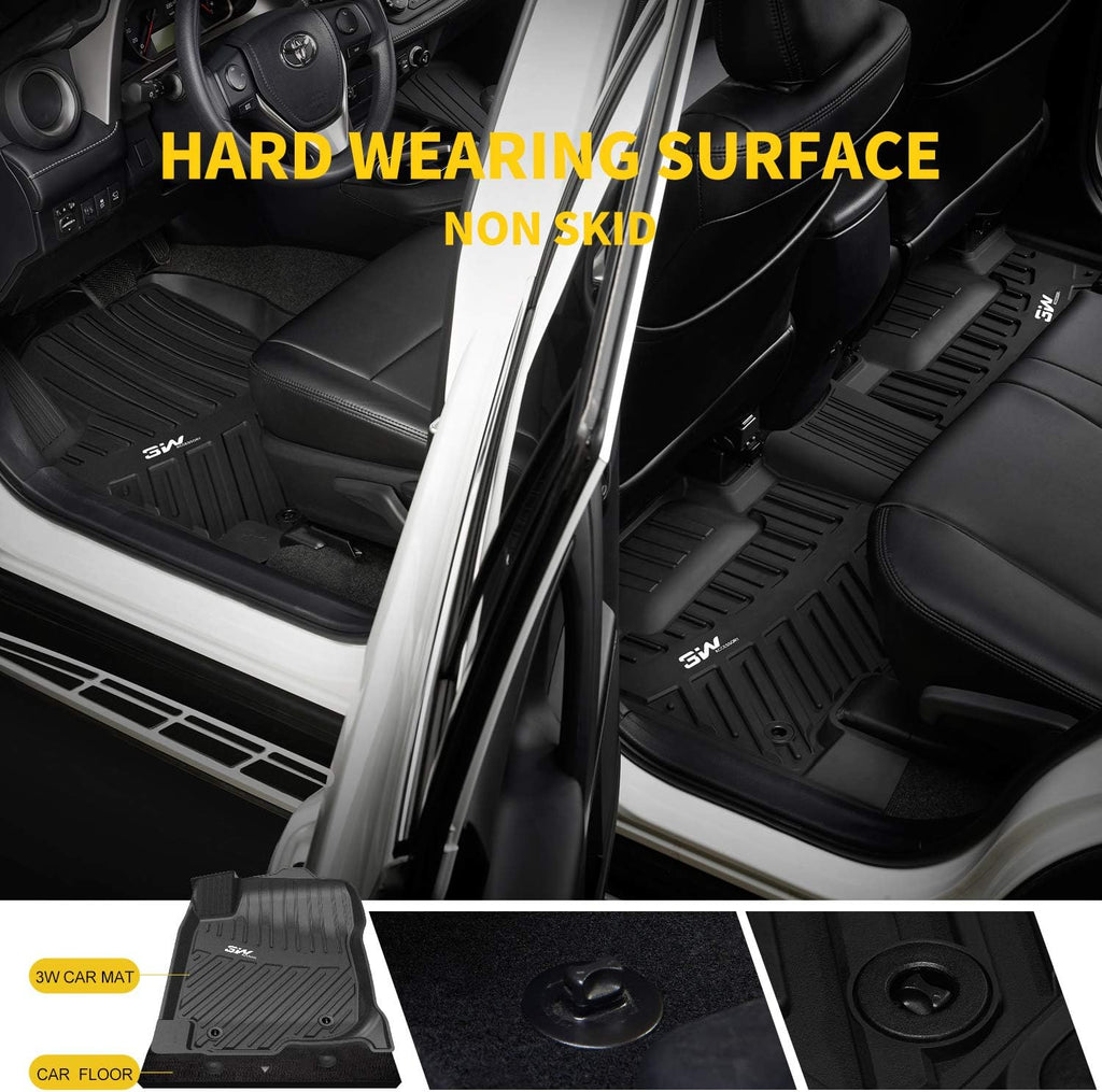 Black TPE All Weather Floor Mats Full Set Q373666