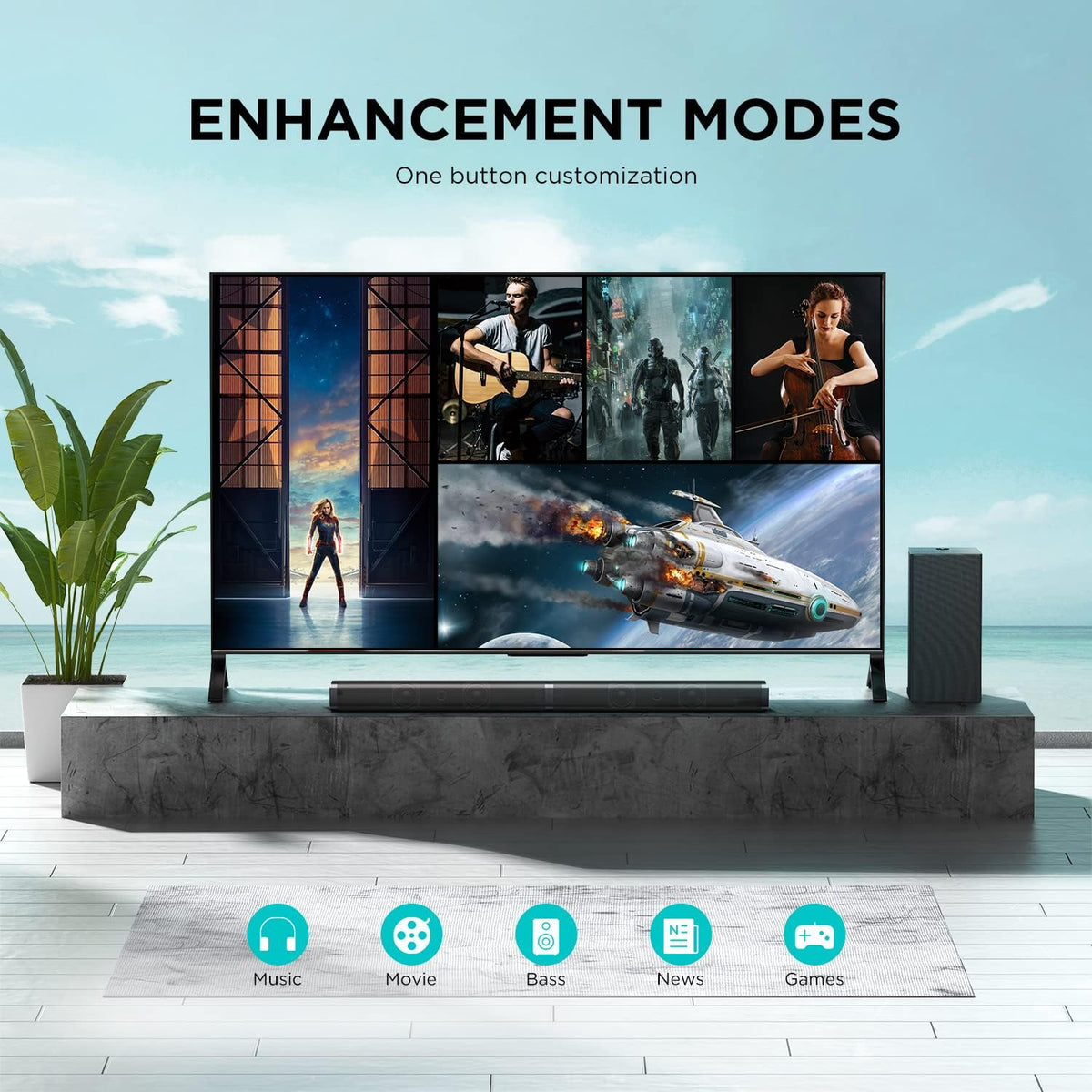 2.1 Channel Sound Bar with Subwoofer E49363