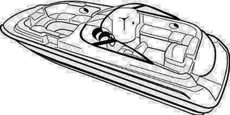 Styled-to-Fit Boat Cover for I/O Deck Boats with Walk Thru Windshield F497