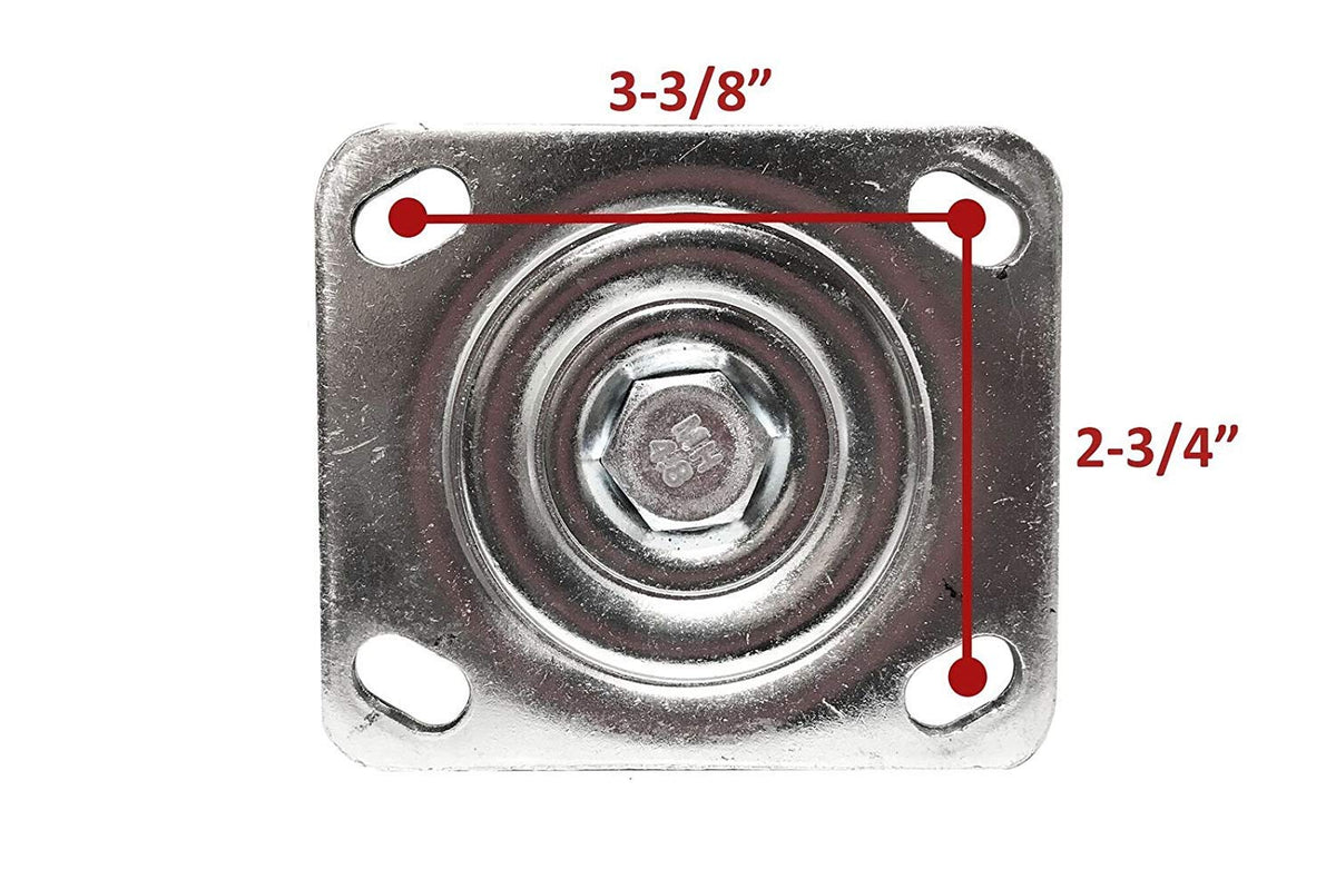 5 Large H.D. Steel Wheel Casters, 2 Swivel and 2 Fixed T69542