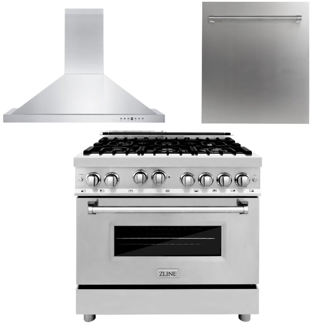 36 Range All Gas, Range Hood, Dishwasher I575