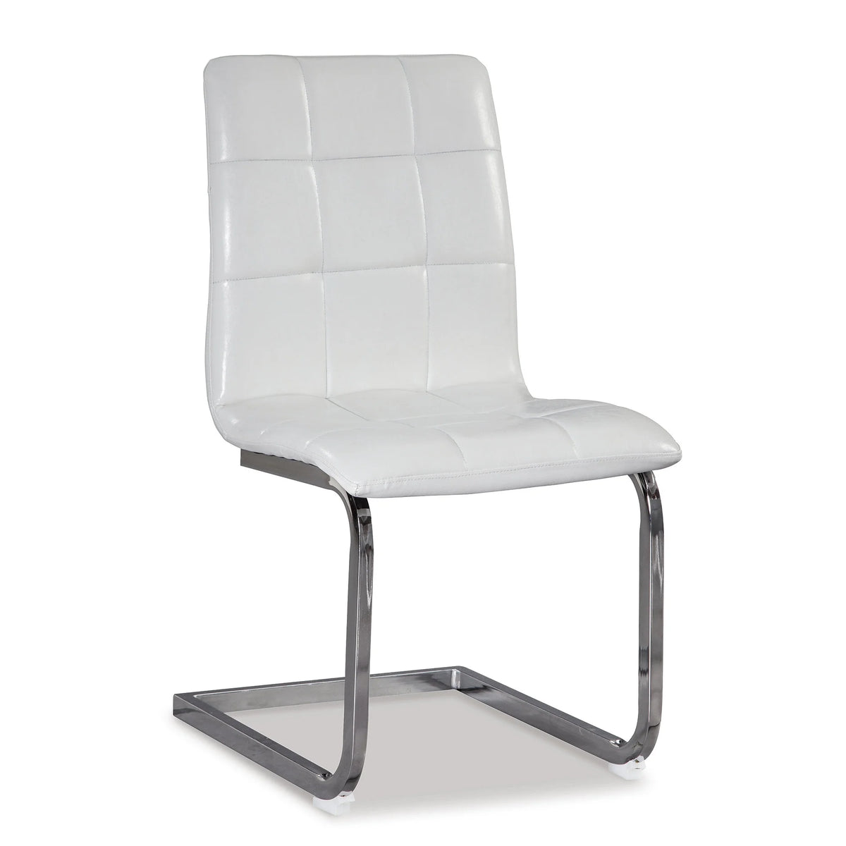 White Faux Leather Upholstered Dining Chair Set of 4 Y773071