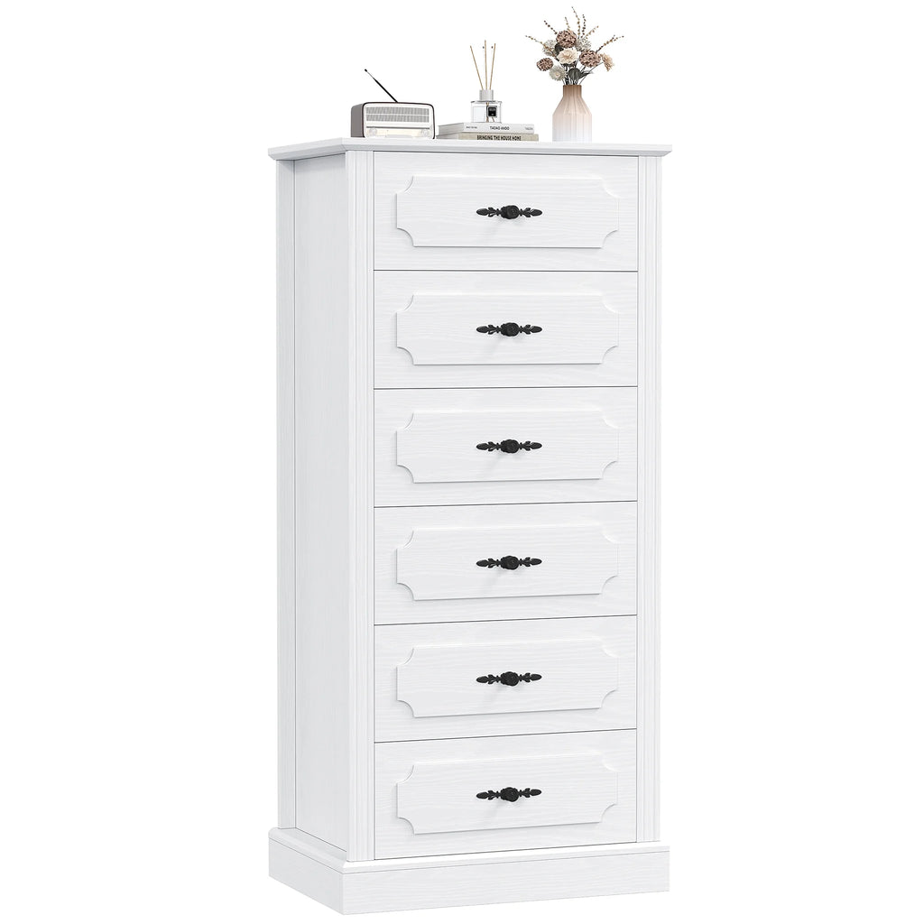 White 6 Drawer Wood Dresser F389237