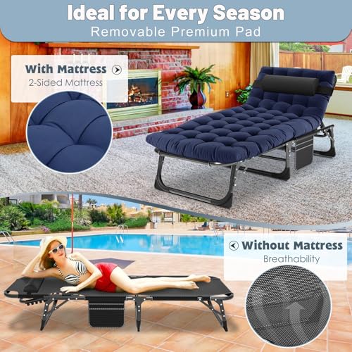 5-Position Folding Chaise Lounge Chair S653