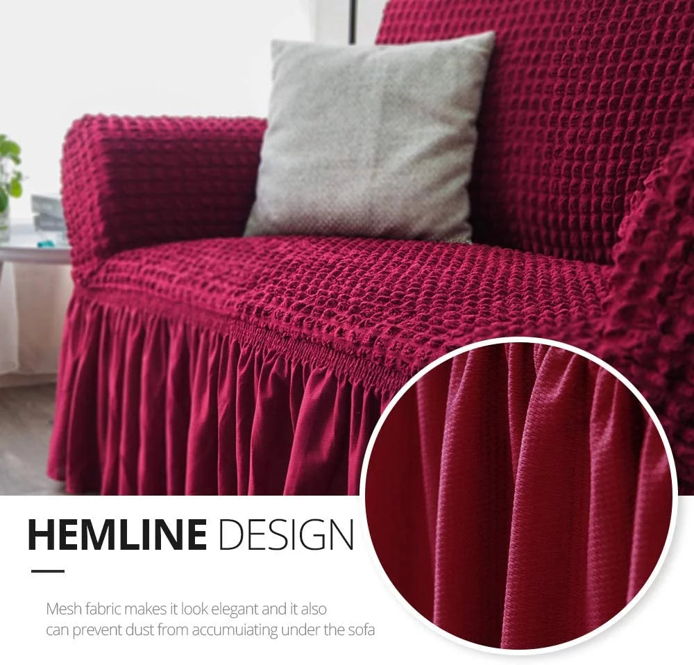 Burgundy 4 Seater Armchair Slipcover F4119