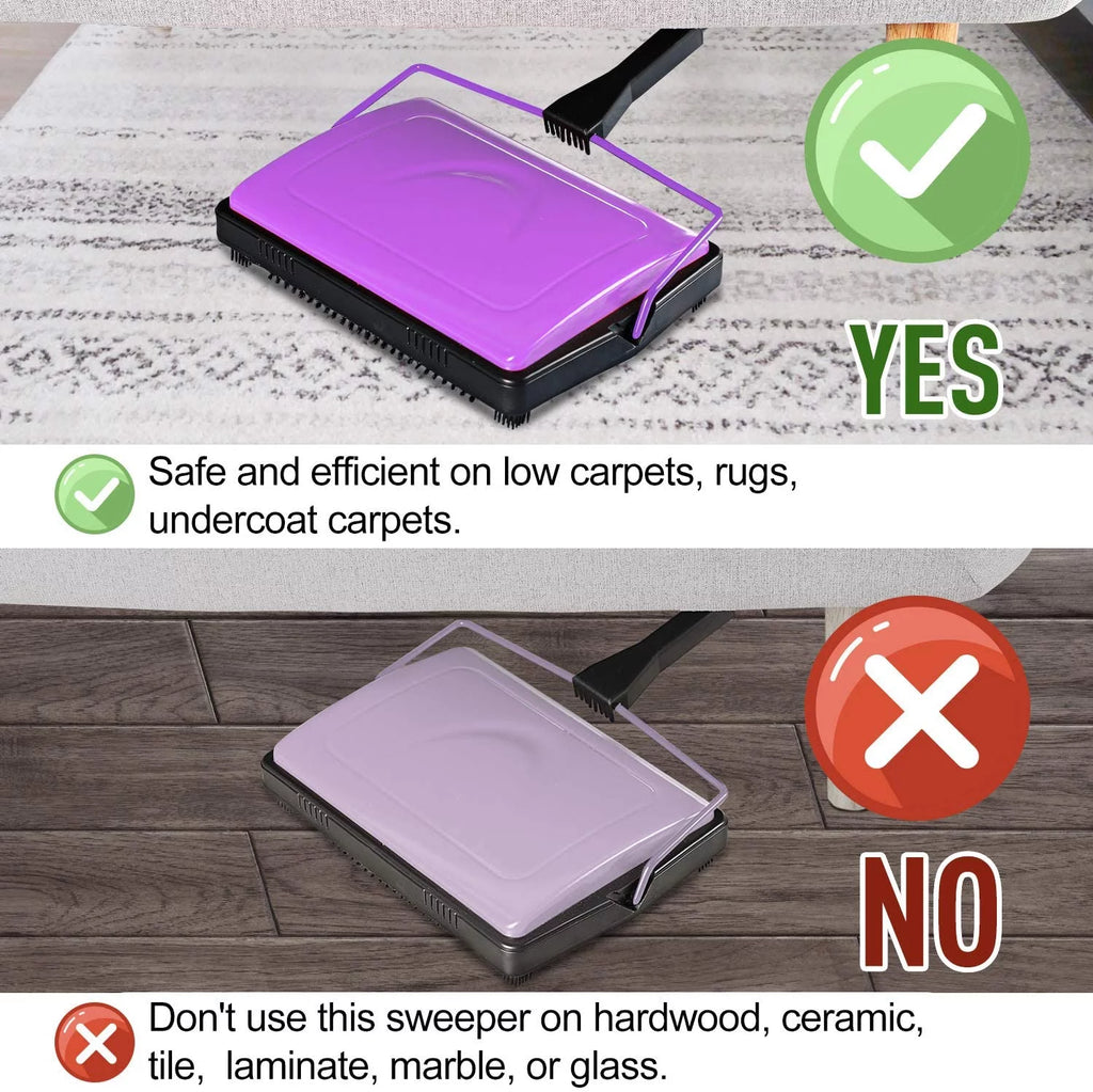 Carpet Sweeper Cleaner with Brush Purple X975